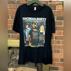 🎸unisex Thomas Rhett the center point road tour black Tee Size 2XL